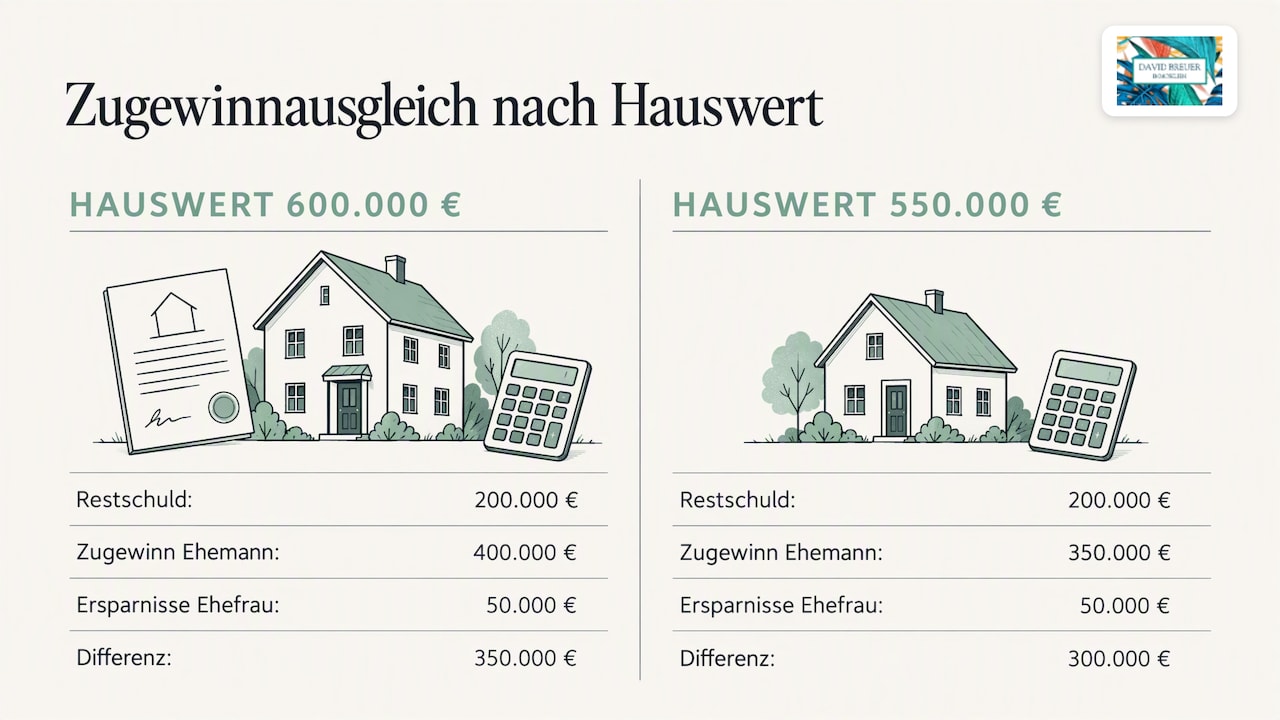 Hauswert verändert den Zugewinnausgleich deutlich