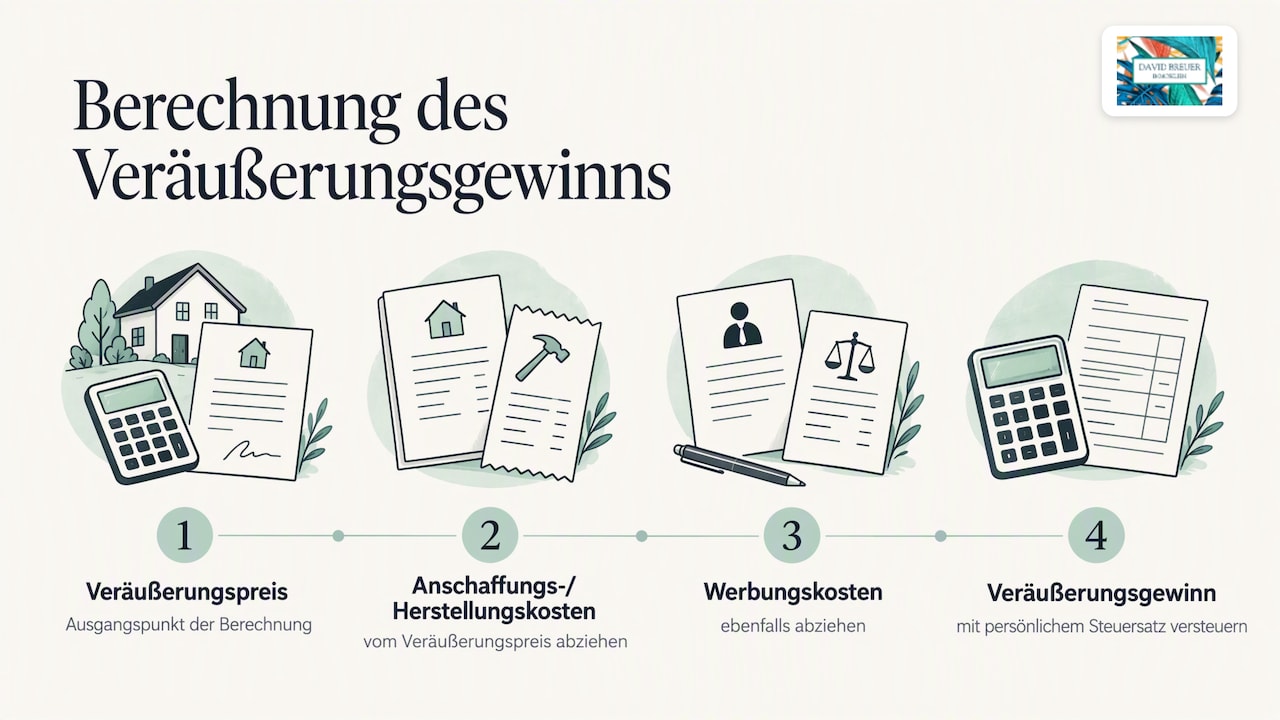 Formel zur Berechnung des Veräußerungsgewinns